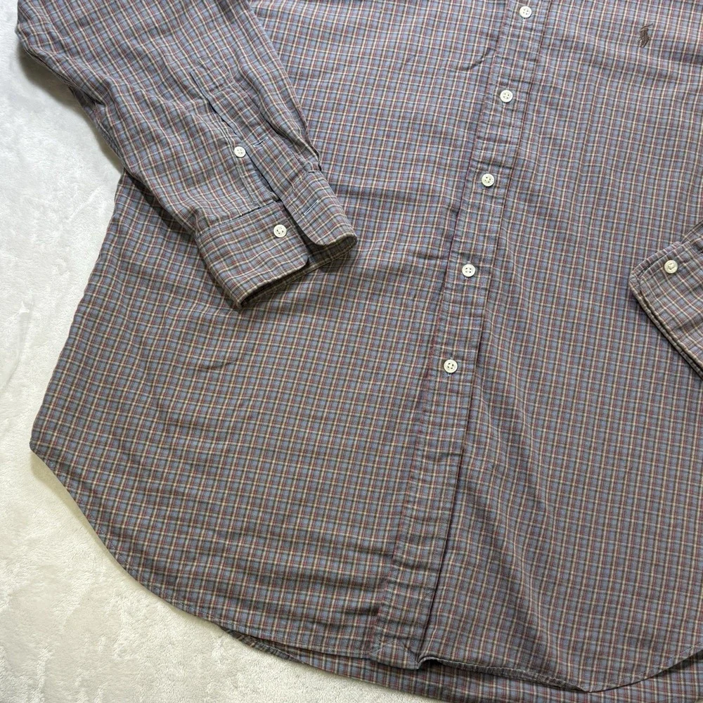 Polo Ralph Lauren Stanton Classic‎ Fit Plaid Shirt Mens XL Ivy Prep